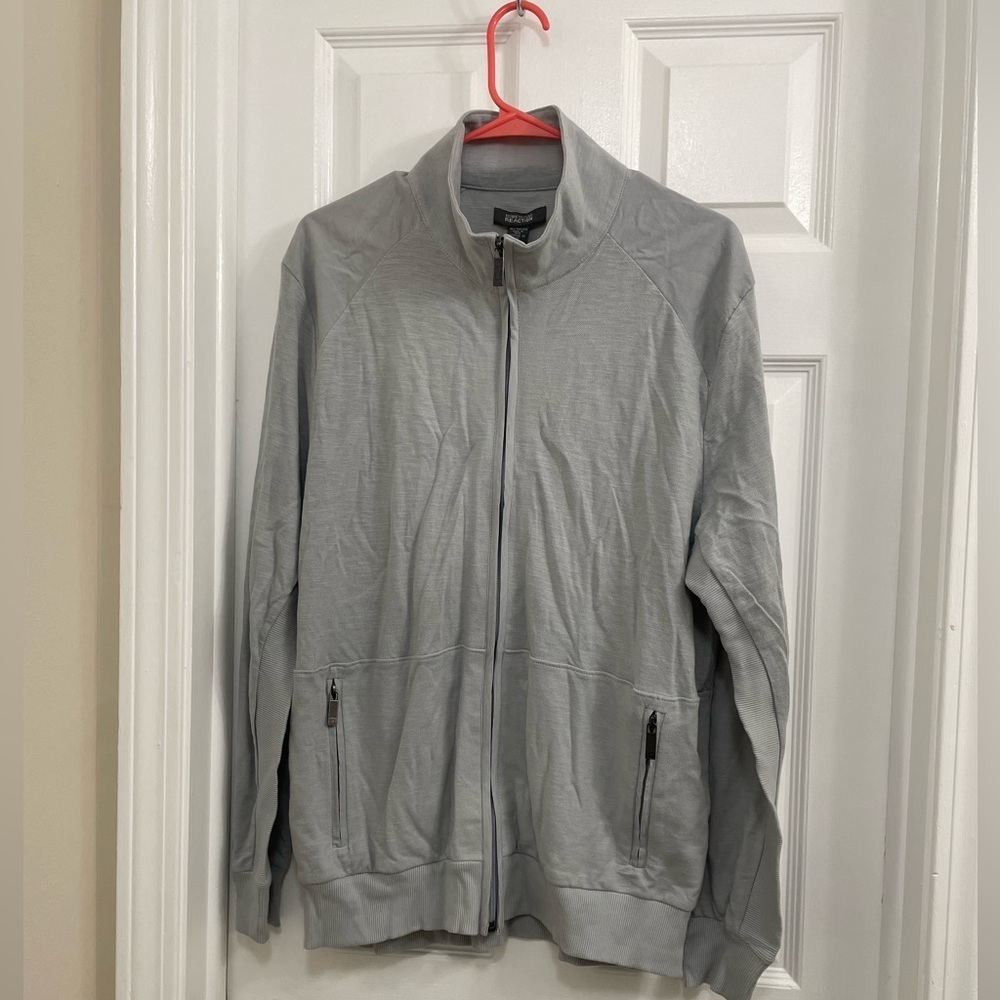 KENNETH COLE REACTION Mens Gray Full Zip Sweatshirt Size XL